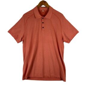 Lululemon Men's Coral Metal Vent Tech Polo Shirt XL‎ Short Sleeve